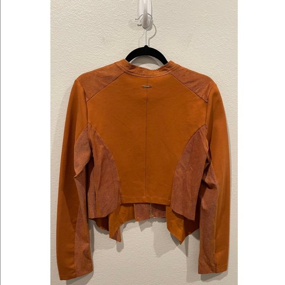 GUESS Asymmetrical Zipper Brown Blazer - Picture 4 of 6